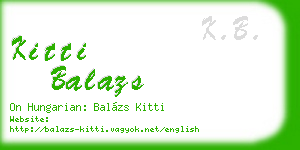 kitti balazs business card