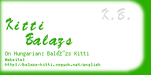 kitti balazs business card